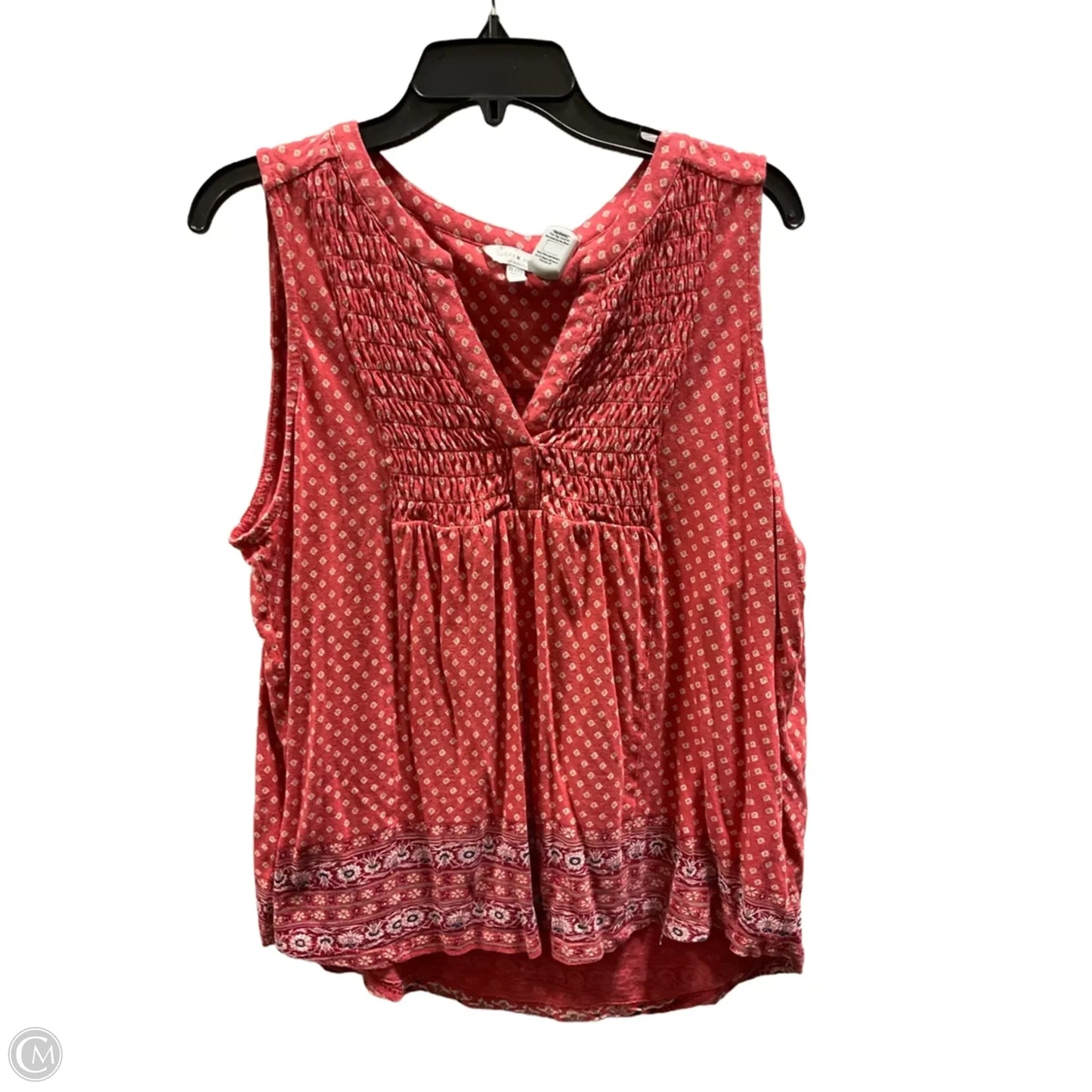 Top Sleeveless By Lucky Brand In Red, Size: Xl