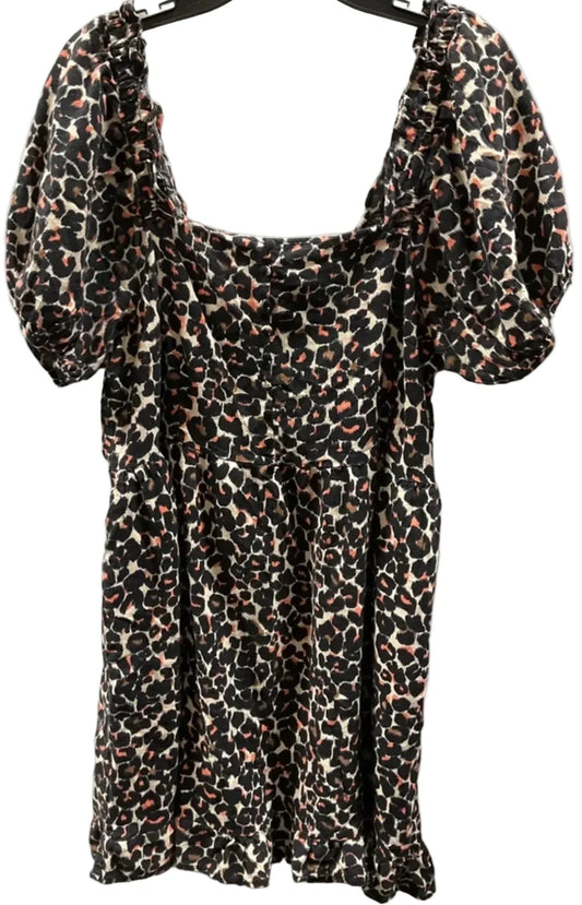 Dress Casual Midi By Who What Wear In Animal Print, Size: L