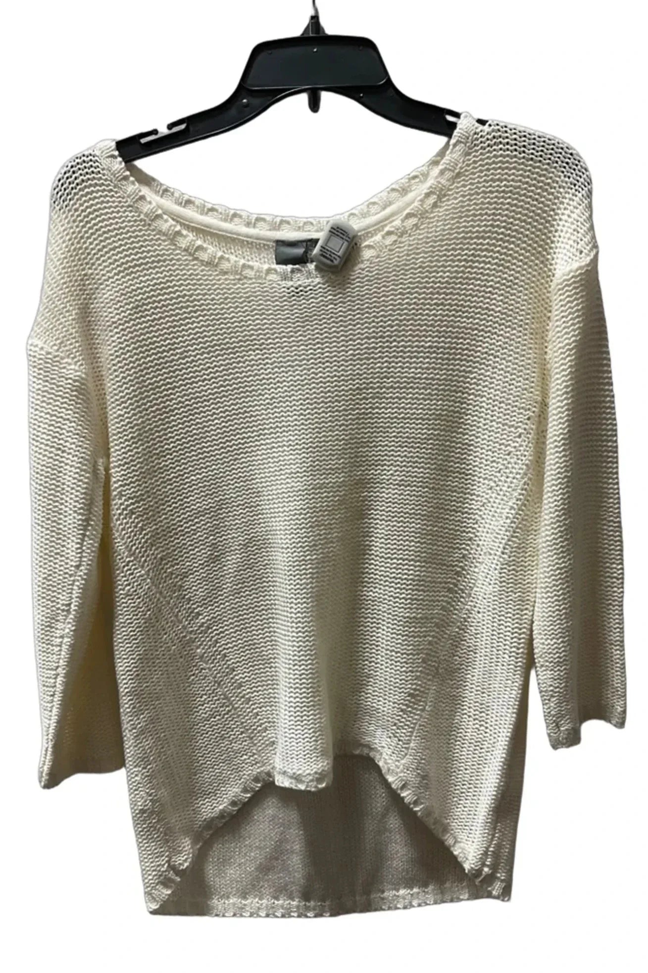 Top Long Sleeve By Quinn In White, Size: S