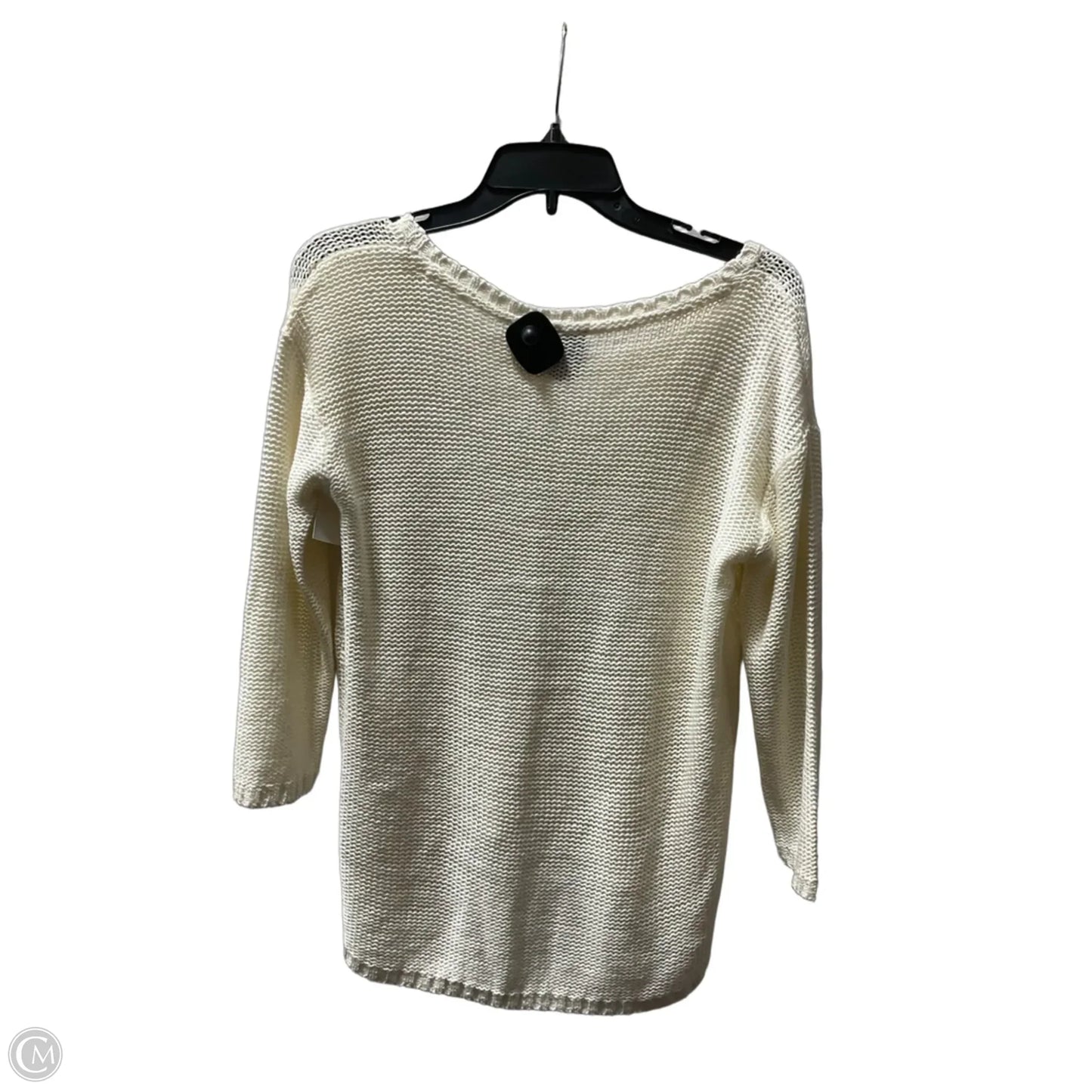 Top Long Sleeve By Quinn In White, Size: S