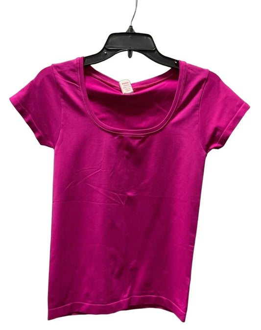 Top Short Sleeve Basic By White House Black Market In Pink, Size: M