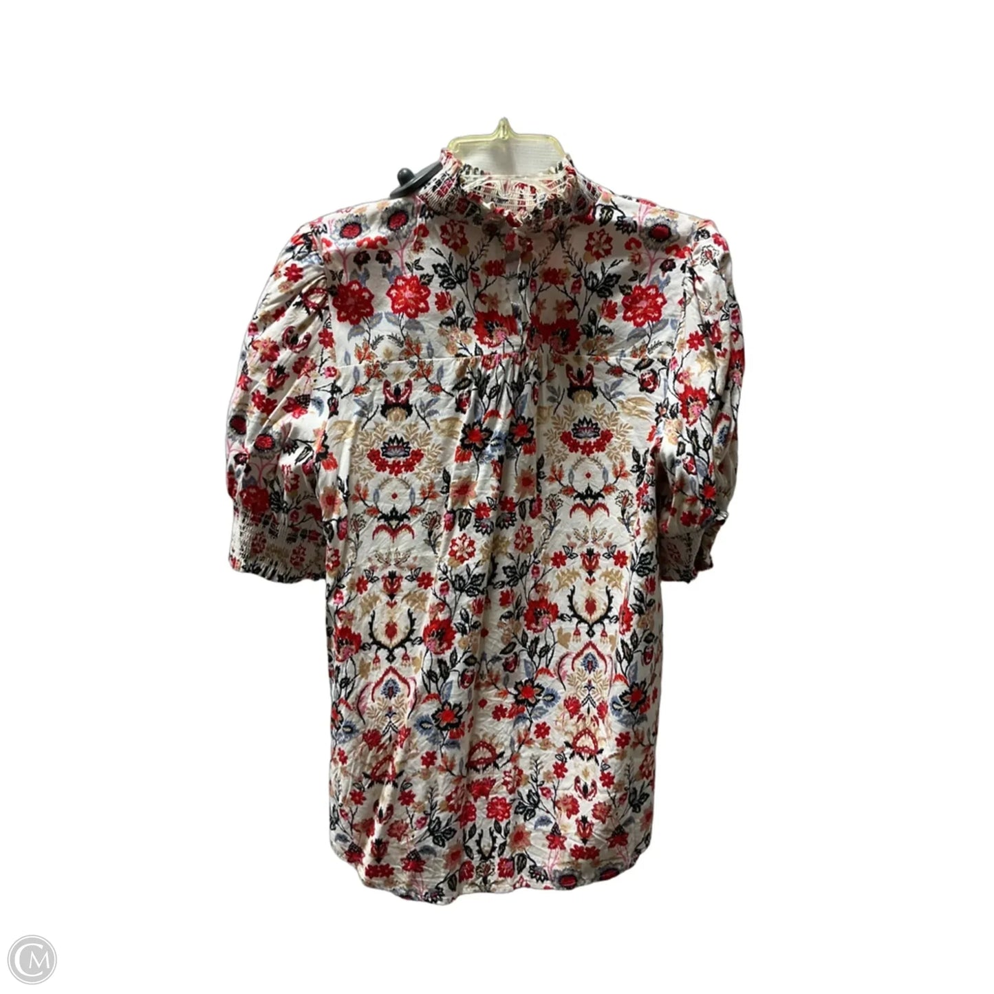 Top Short Sleeve By Loft In Floral Print, Size: S