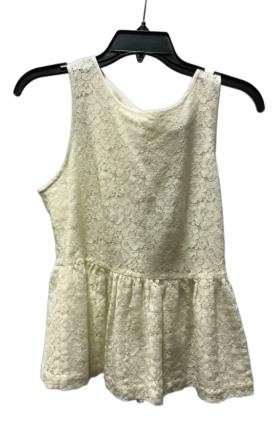 Top Sleeveless By Banana Republic In Cream, Size: S