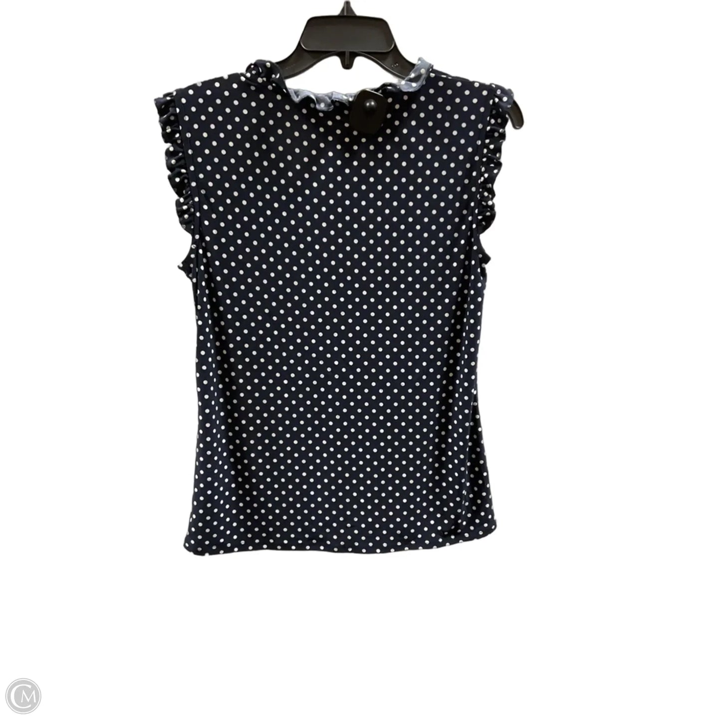 Top Sleeveless By Tommy Hilfiger In Polkadot Pattern, Size: M