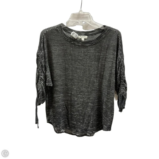 Top Short Sleeve By Max Studio In Black & White, Size: L