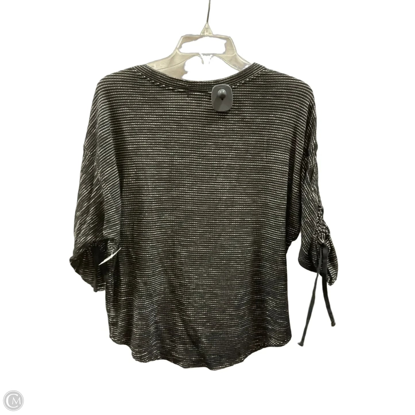 Top Short Sleeve By Max Studio In Black & White, Size: L