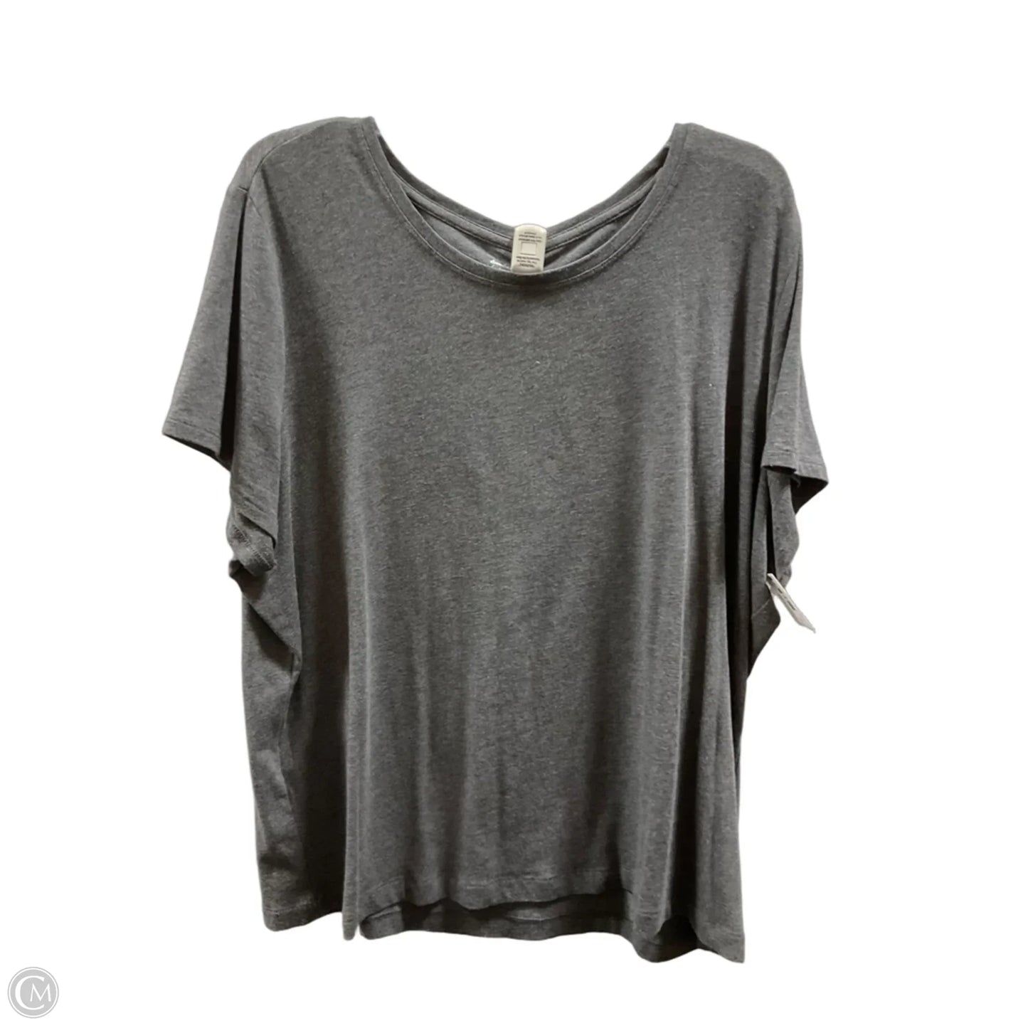 Top Short Sleeve Basic By Banana Republic In Grey, Size: Xxl