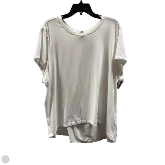 Athletic Top Short Sleeve By Athleta In White, Size: Xl