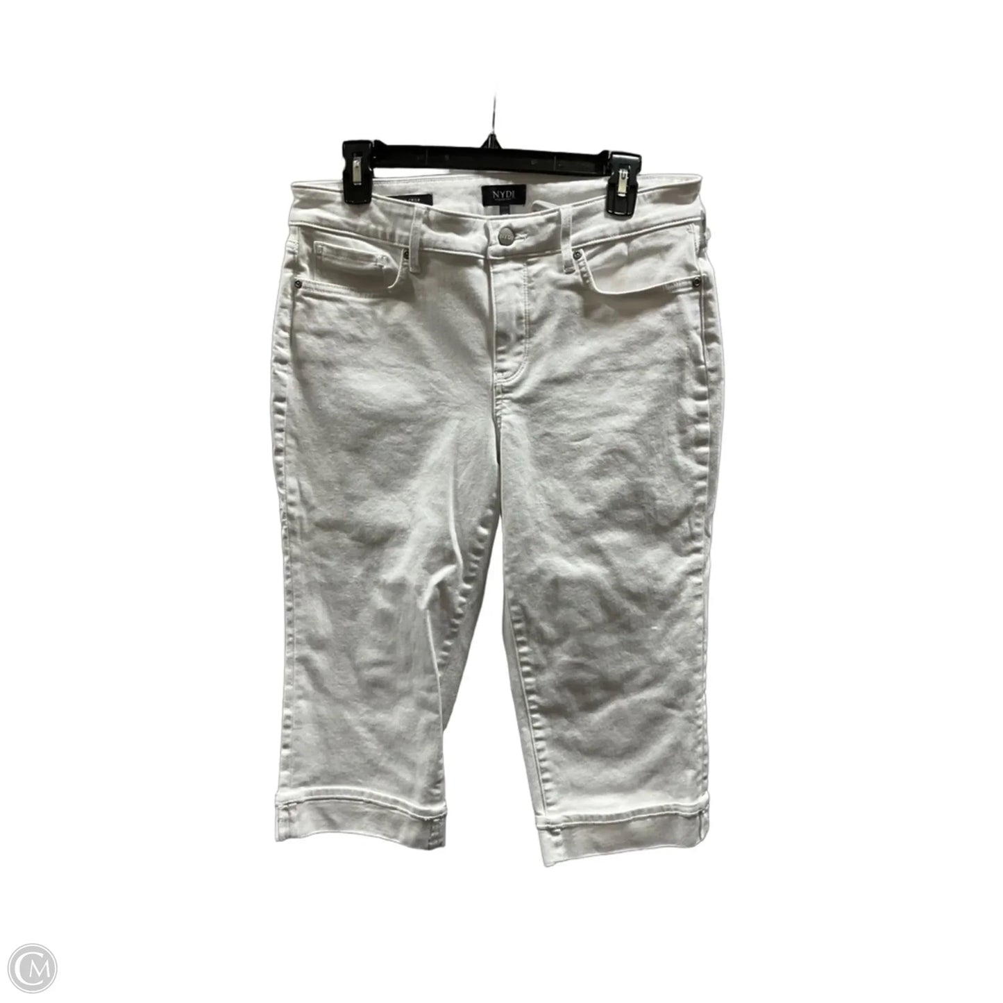 Jeans Cropped By Not Your Daughters Jeans In White Denim, Size: 10p