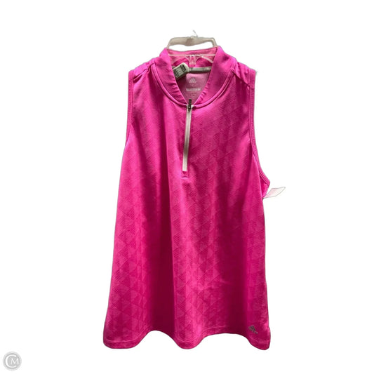 Athletic Tank Top By Adidas In Pink, Size: L