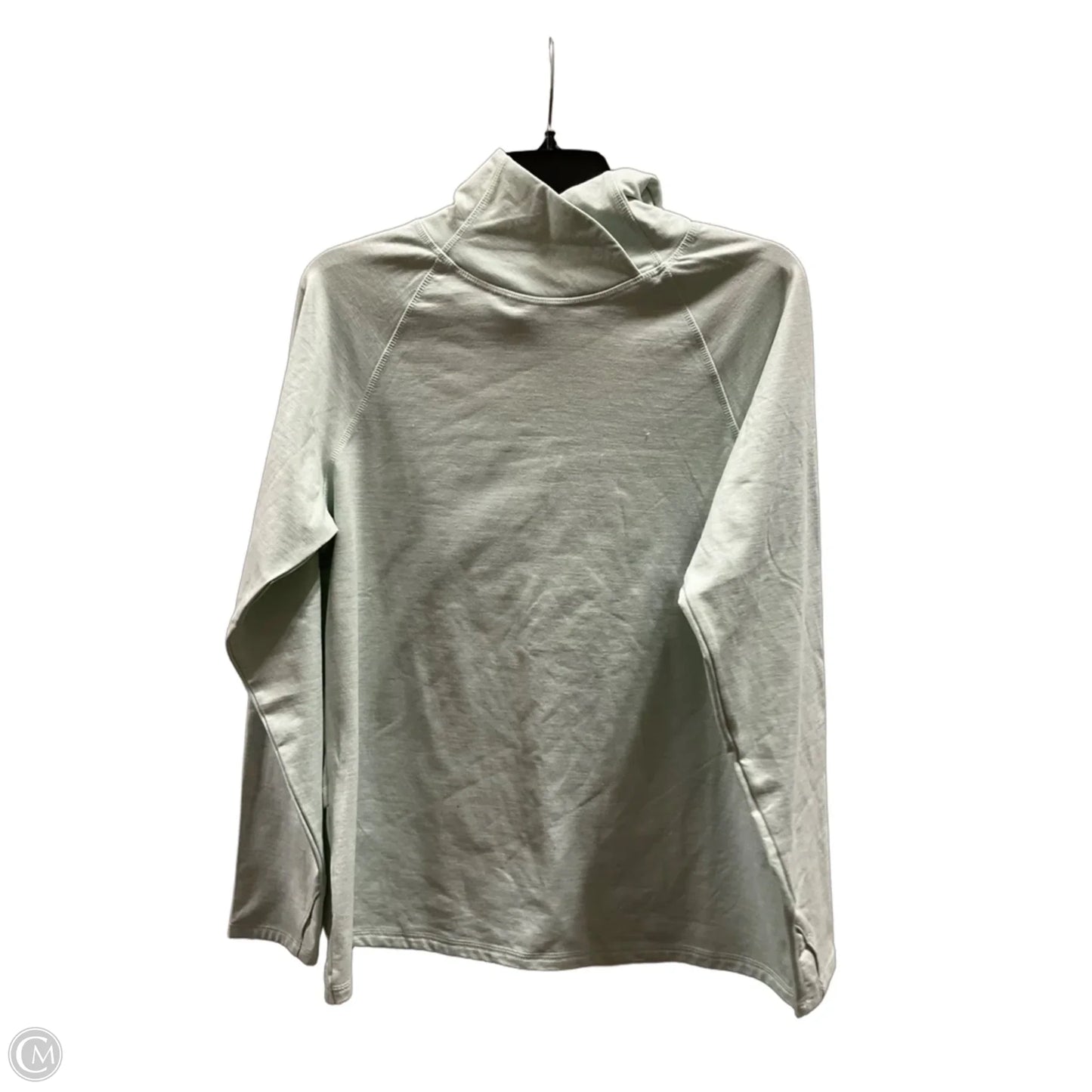 Athletic Top Long Sleeve Collar By Apana In Green, Size: L