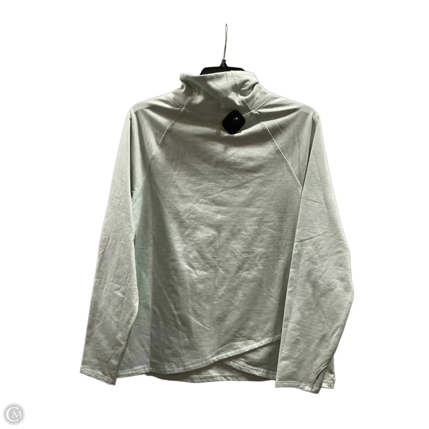 Athletic Top Long Sleeve Collar By Apana In Green, Size: L
