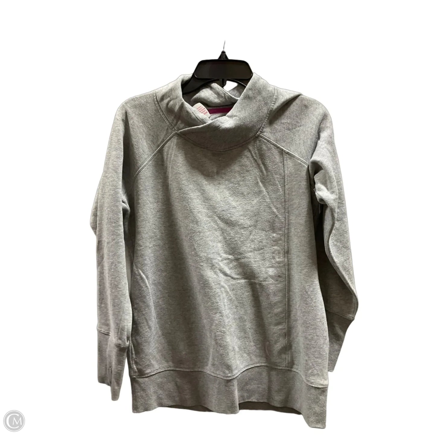 Athletic Sweatshirt Collar By Calvin Klein In Grey, Size: M