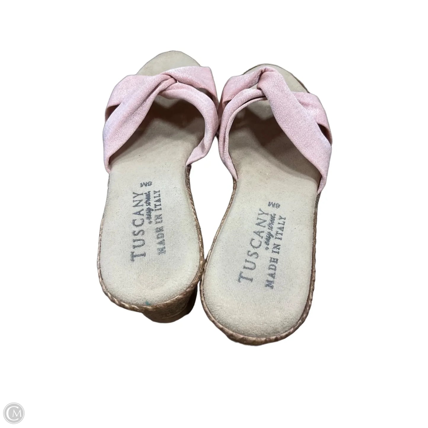 Sandals Heels Wedge By Easy Street In Pink, Size: 8