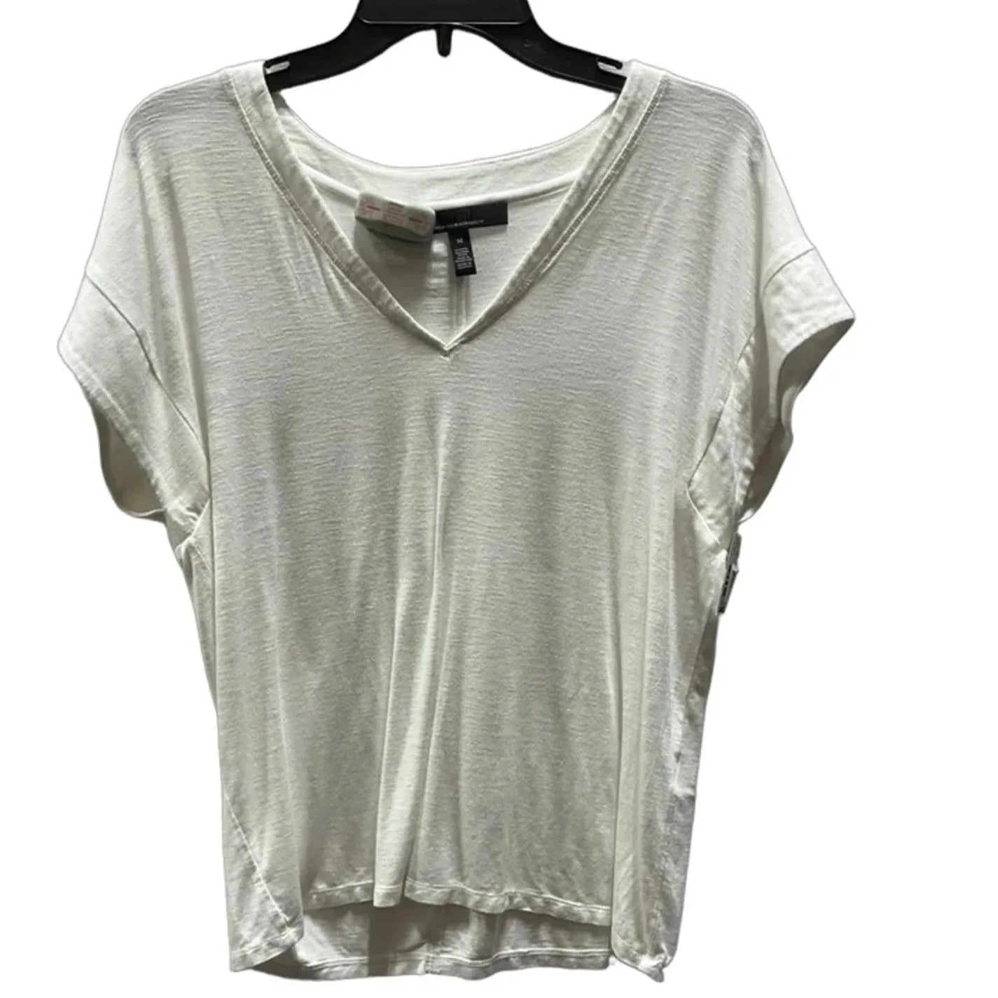 Top Short Sleeve Basic By White House Black Market In Yellow, Size: M