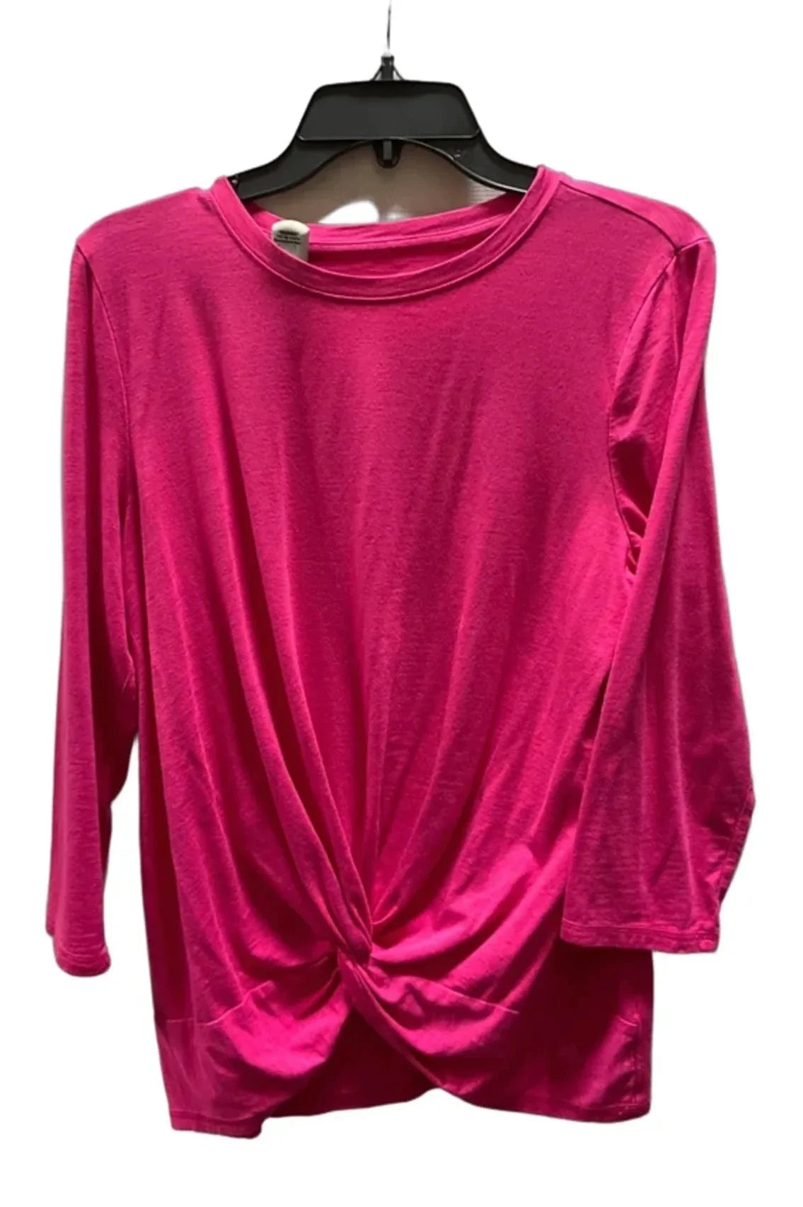 Top Long Sleeve Basic By Talbots In Pink, Size: L