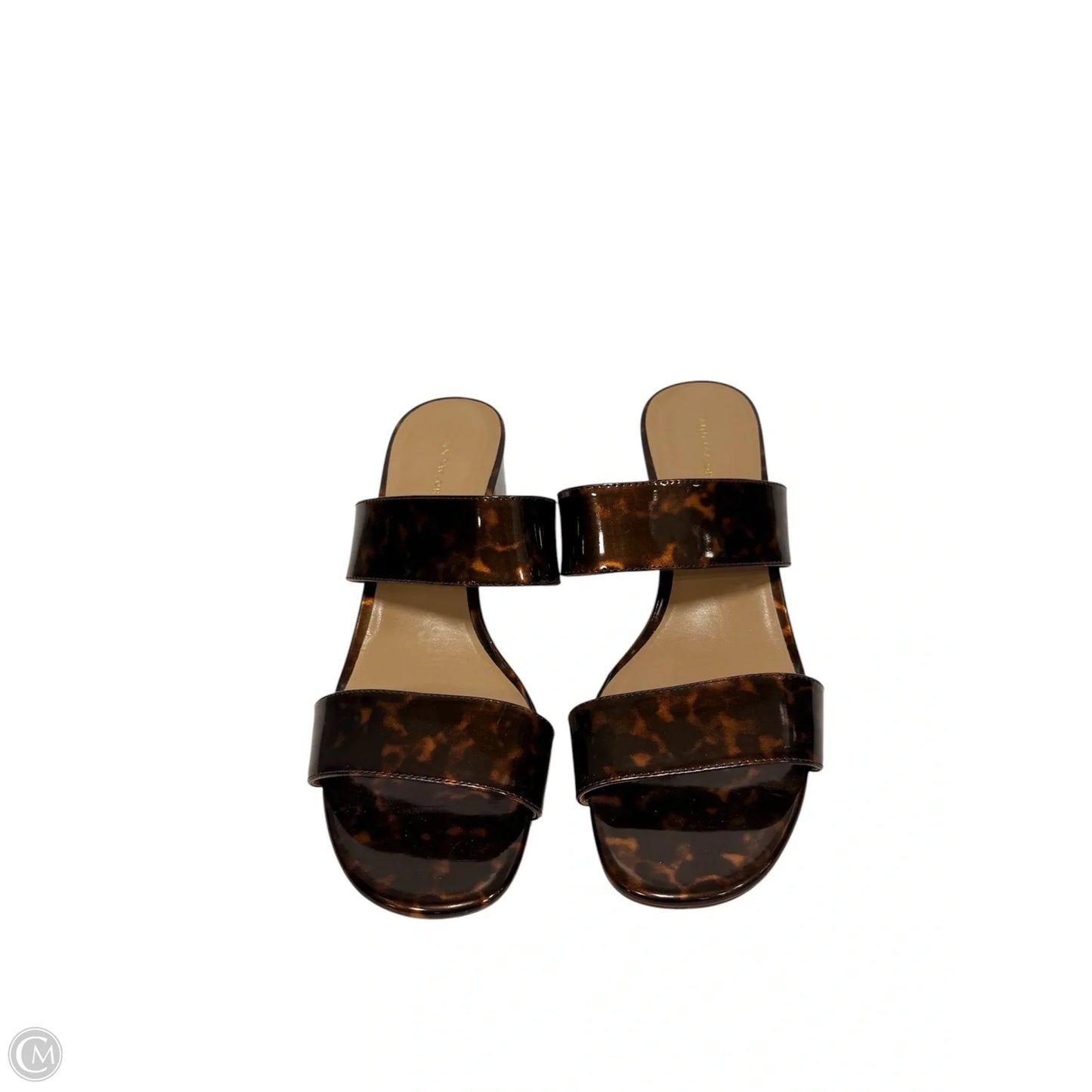 Sandals Heels Block By Ann Taylor In Brown, Size: 9