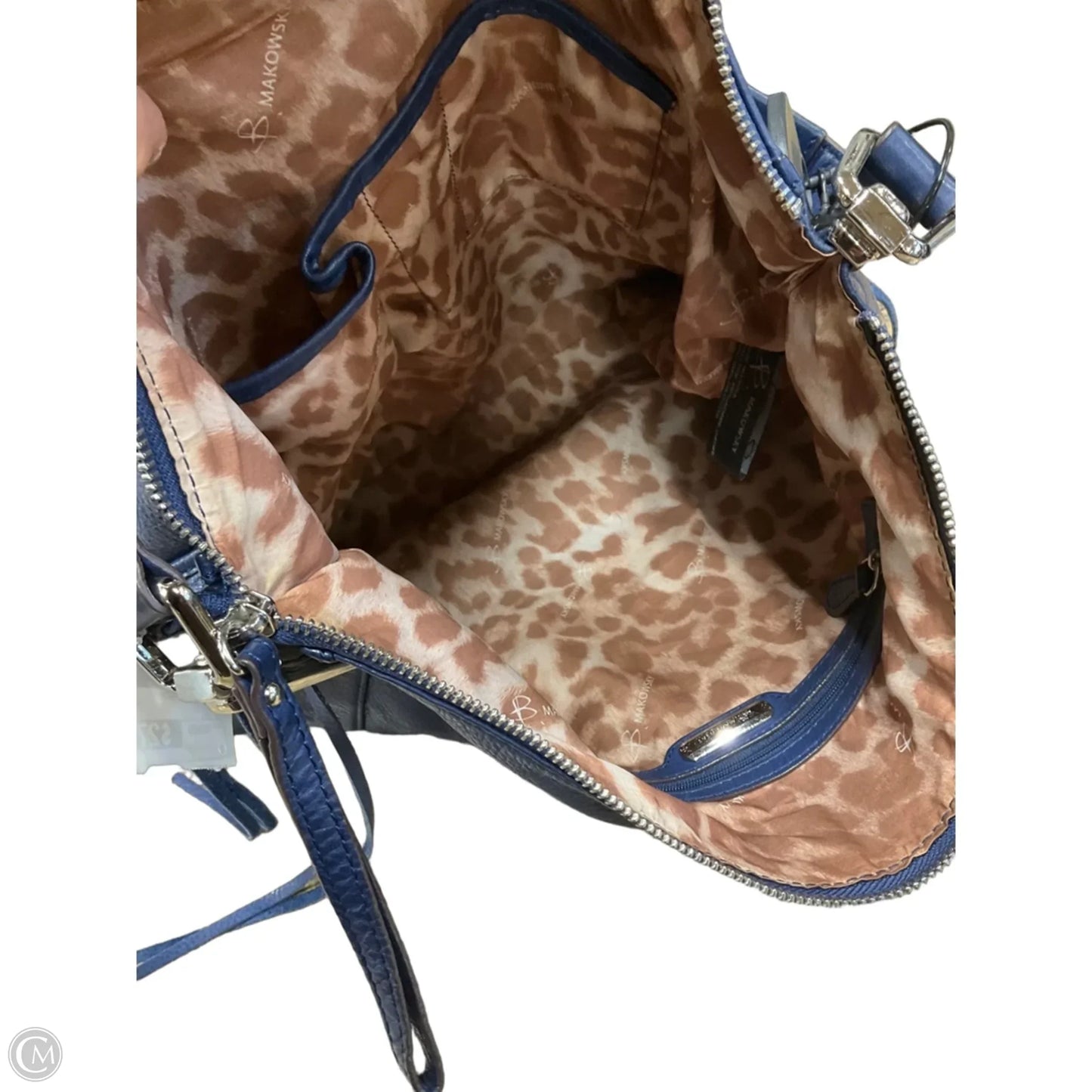 Handbag Leather By B. Makowsky, Size: Medium