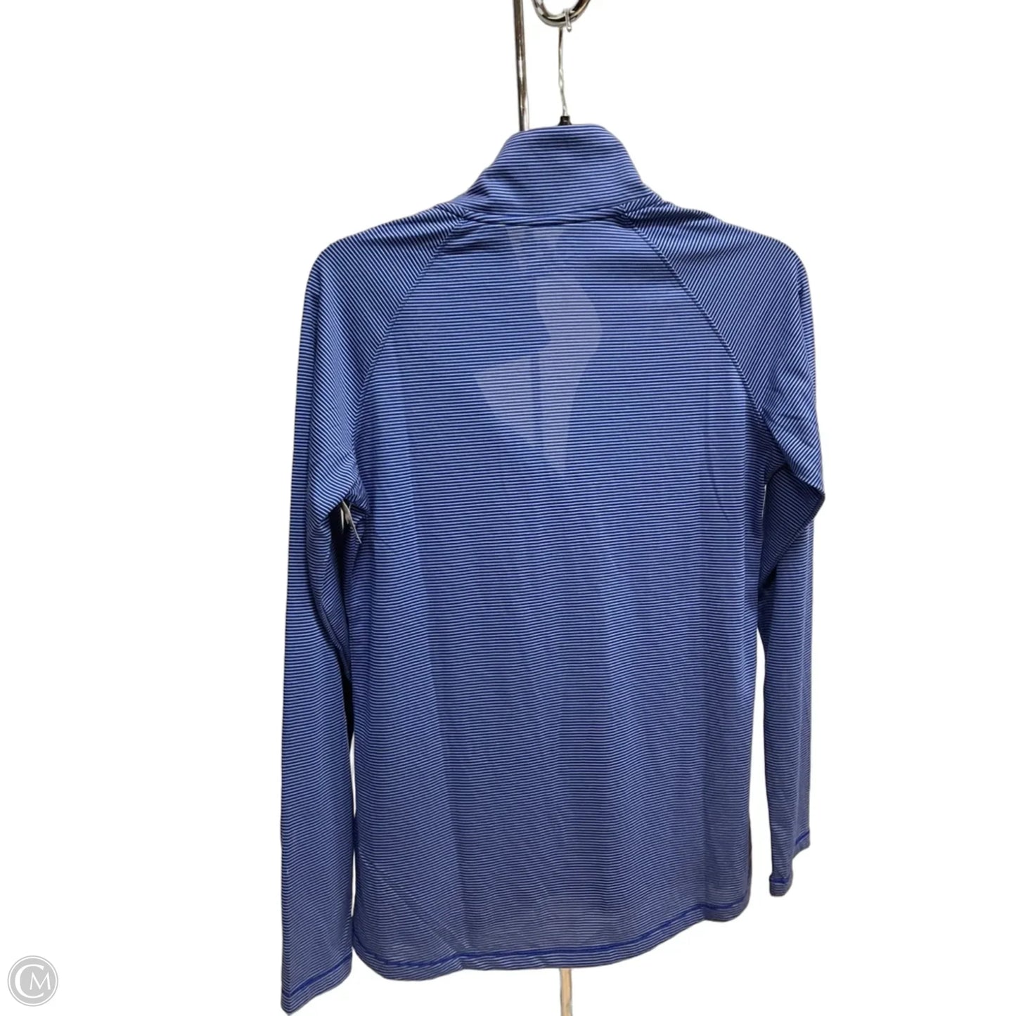 Athletic Top Long Sleeve Collar By Under Armour In Blue, Size: Xs