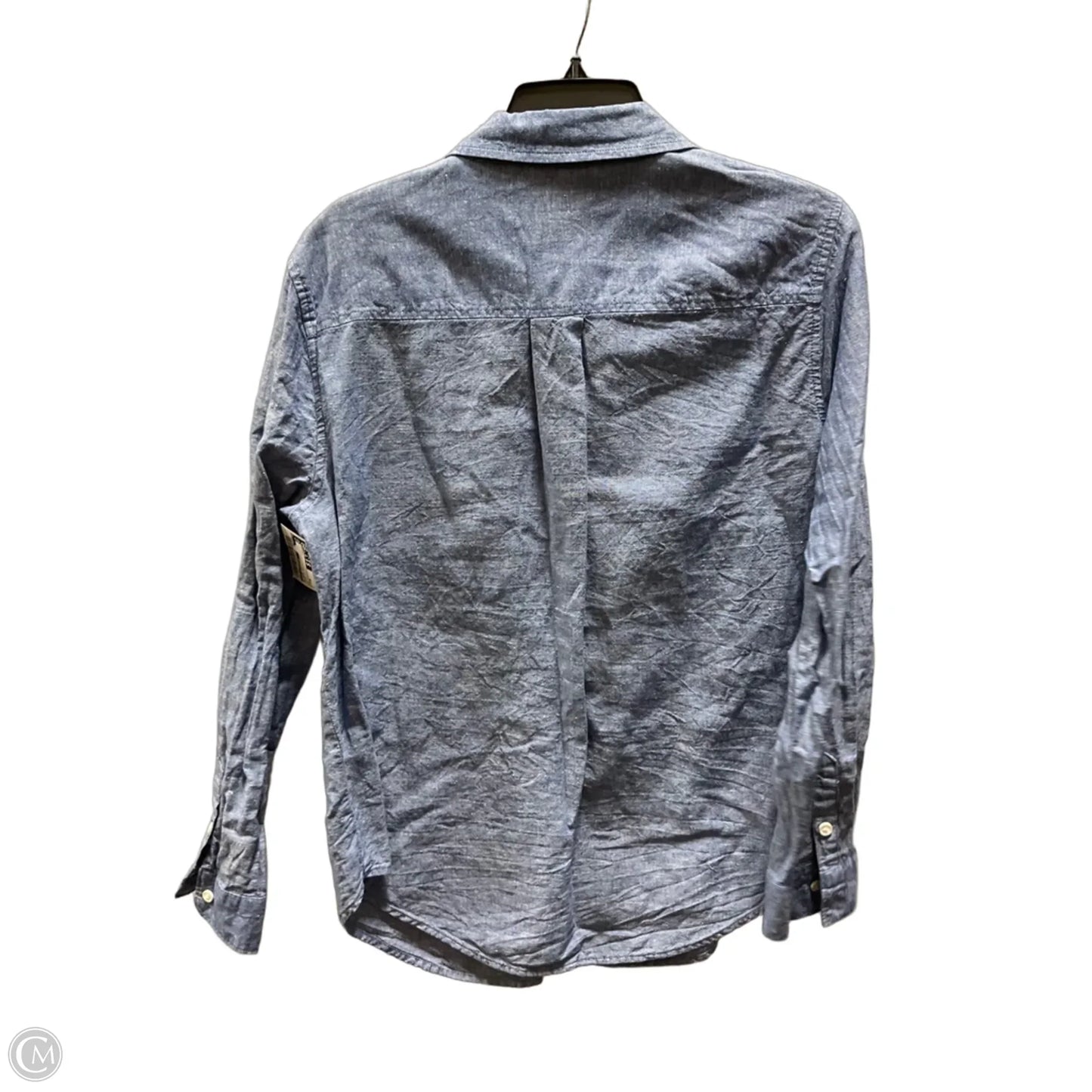 Blouse Long Sleeve By Liz Claiborne In Blue, Size: M