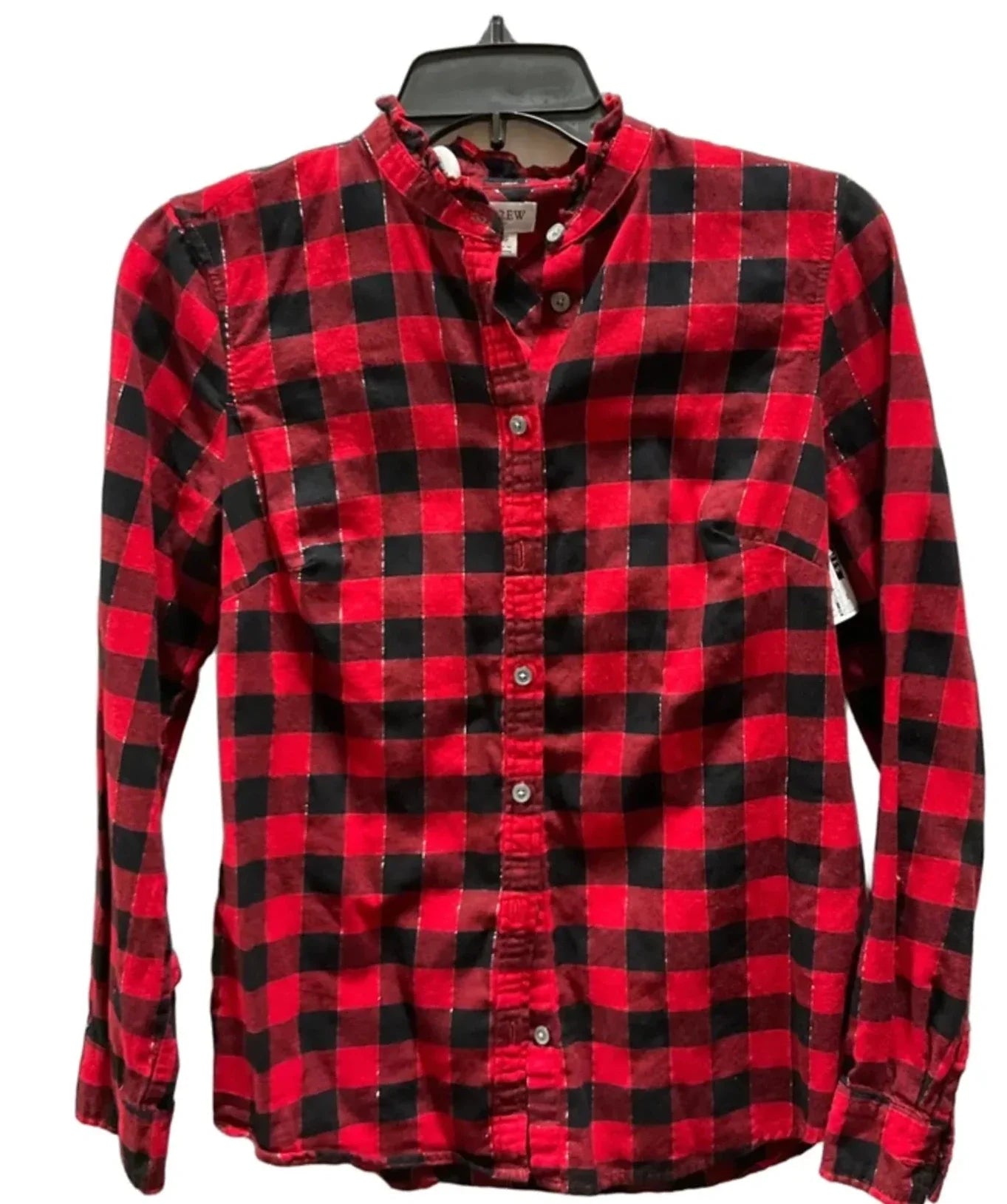 Blouse Long Sleeve By J. Crew In Checkered Pattern, Size: Xs