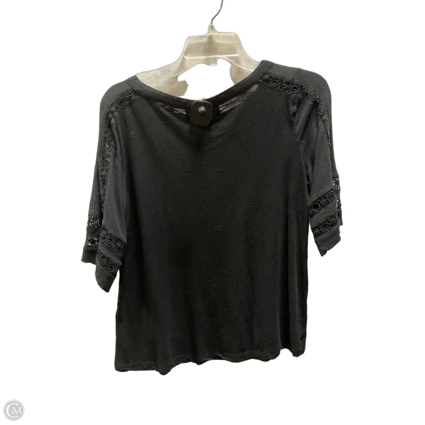 Top Short Sleeve By Loft In Black, Size: Xs