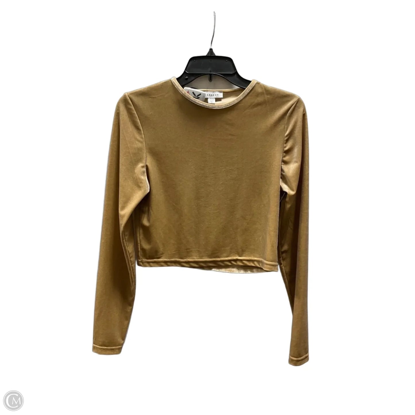 Top Long Sleeve By Topshop In Gold, Size: S