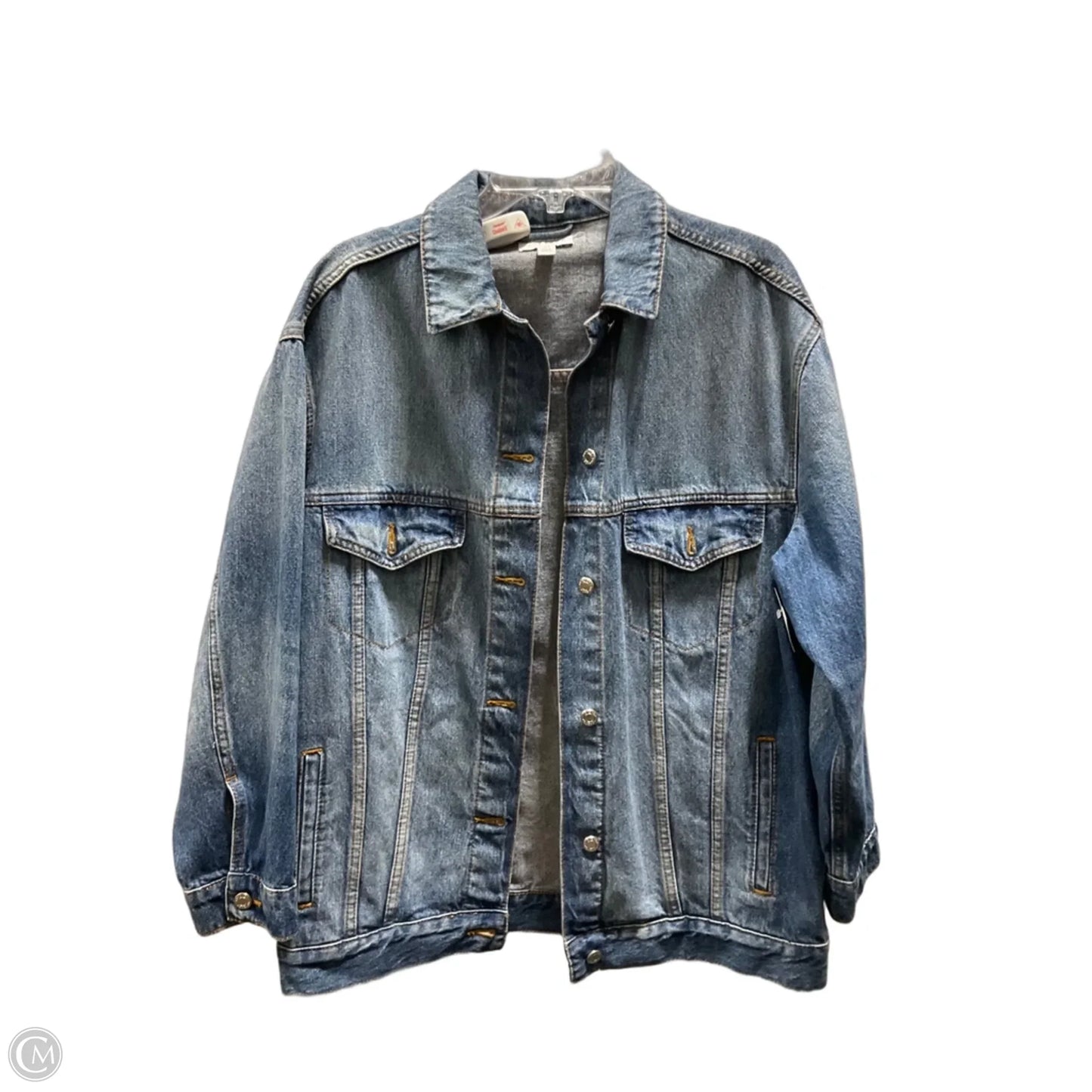 Jacket Denim By Topshop In Blue Denim, Size: Xs