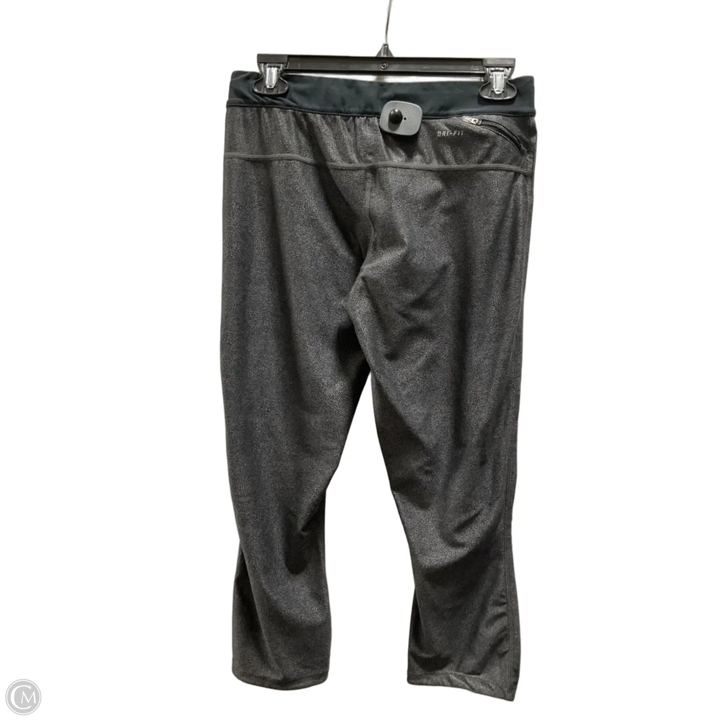 Athletic Leggings By Nike Apparel In Black & Grey, Size: L
