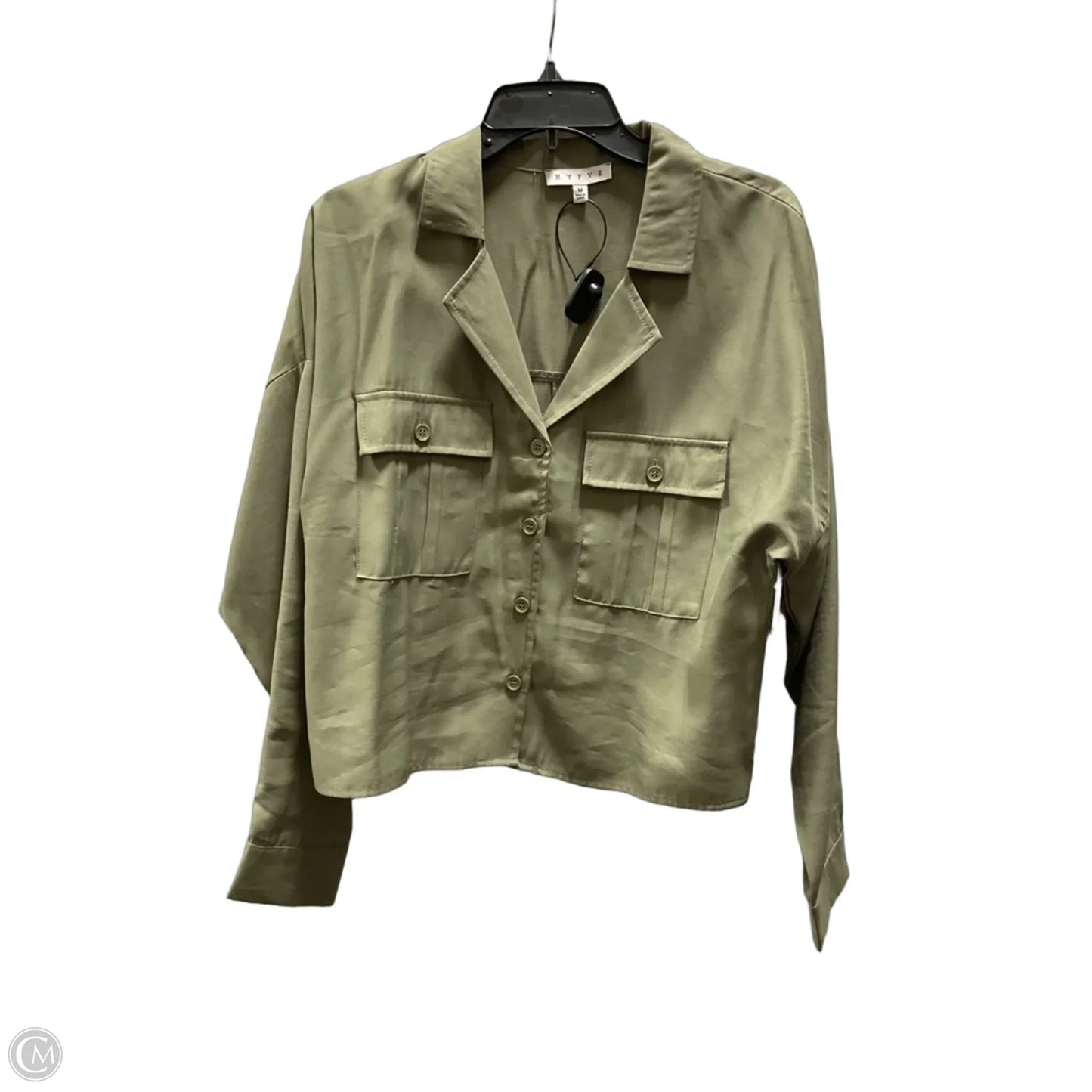 Blouse Long Sleeve By Hyfve In Green, Size: M