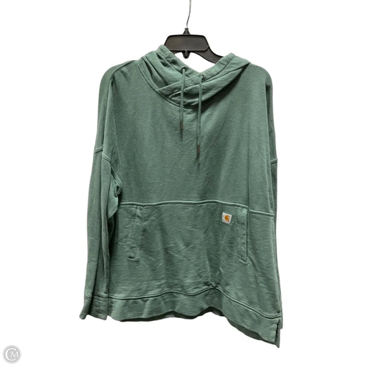 Athletic Sweatshirt Hoodie By Carhartt In Green, Size: Xl