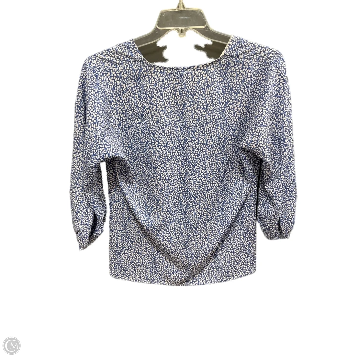 Top Long Sleeve By Clothes Mentor In Blue & White, Size: S