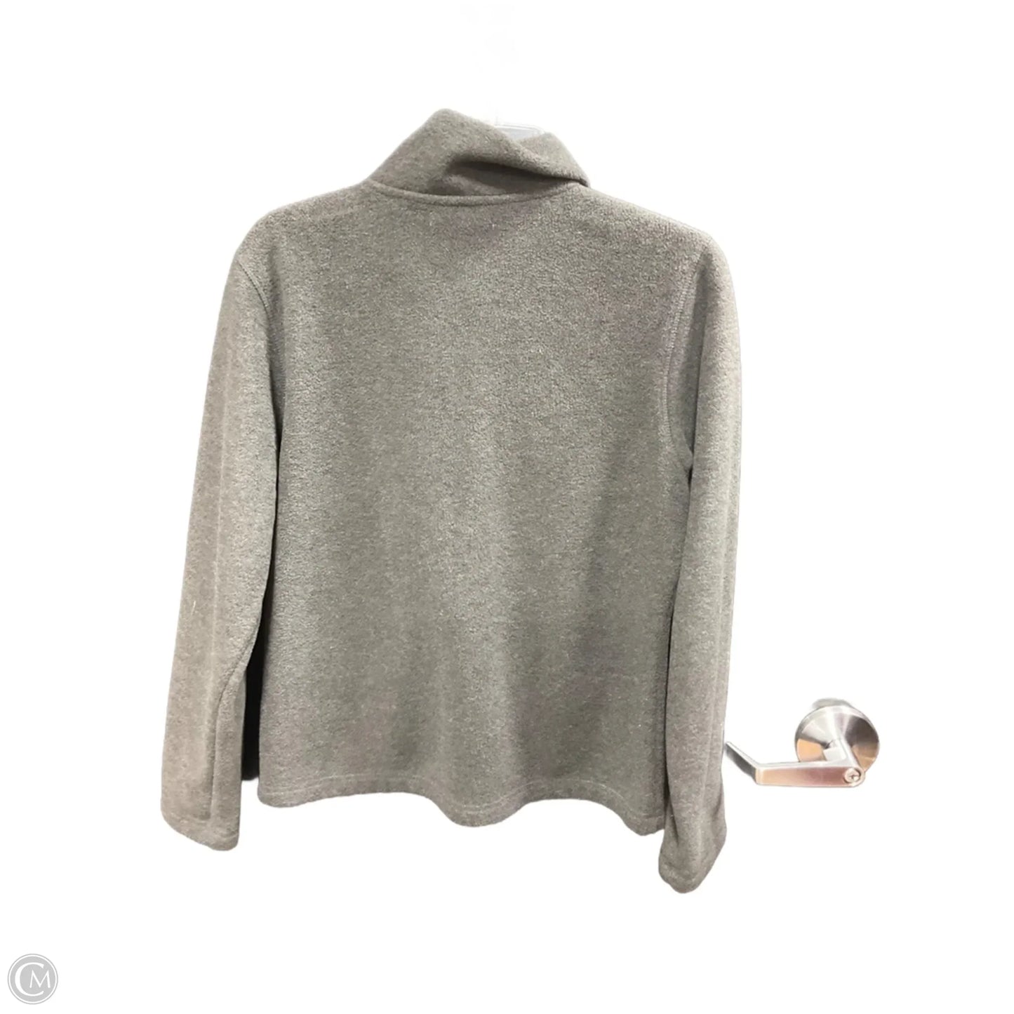 Jacket Fleece By Susan Graver In Grey, Size: L