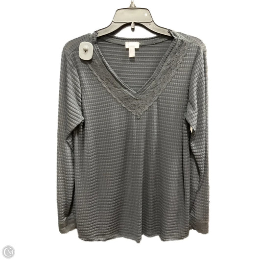 Top Long Sleeve By Logo In Black, Size: S