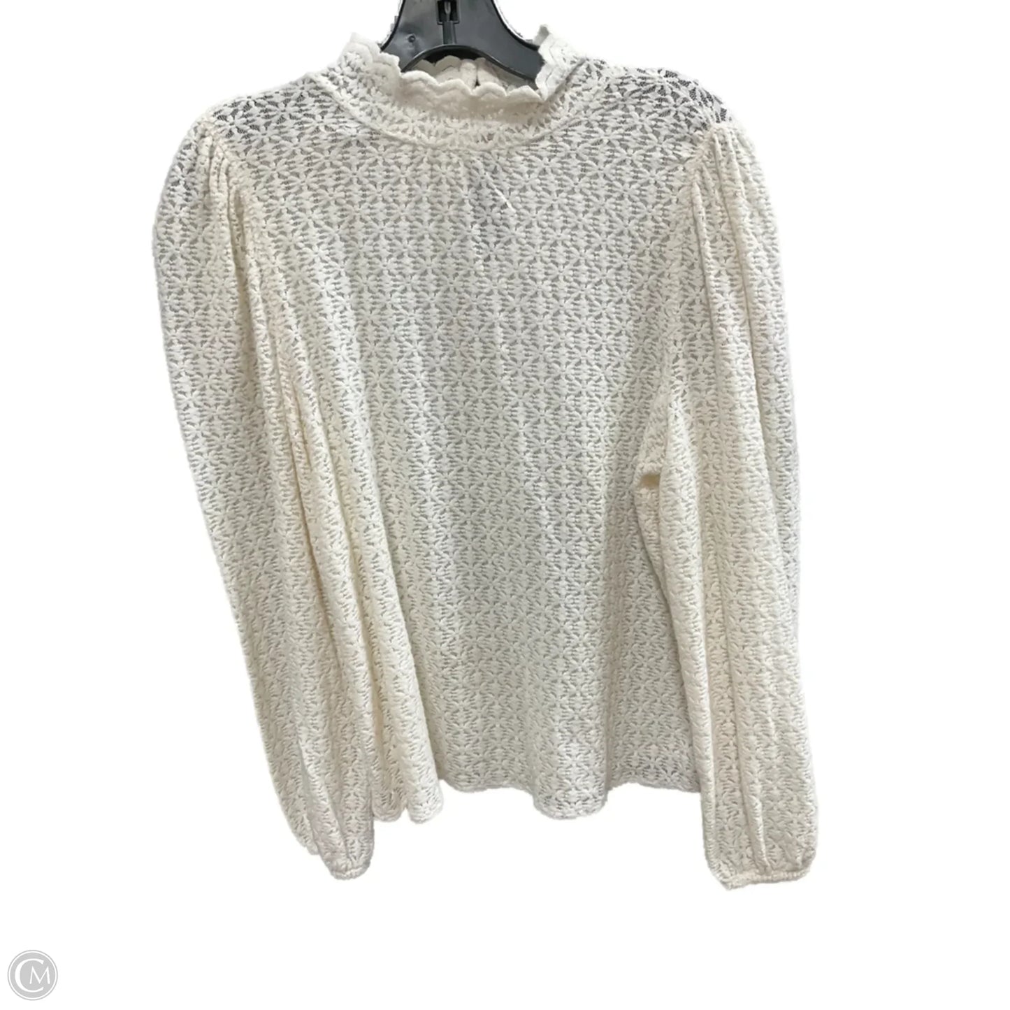 Top Long Sleeve By Loft In Cream, Size: S