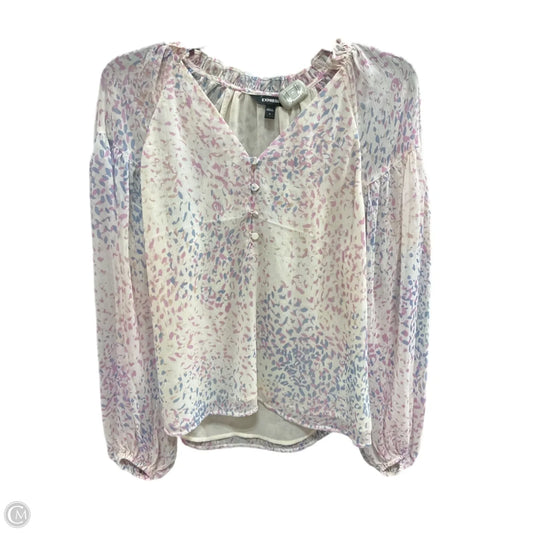 Top Long Sleeve By Express In Multi-colored, Size: S