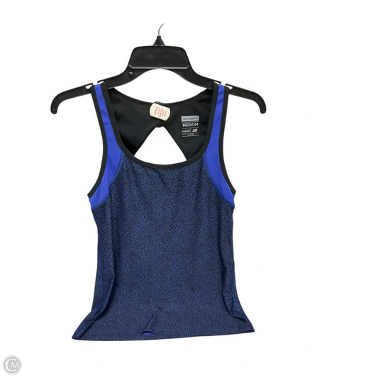Athletic Tank Top By New Balance In Black & Blue, Size: M