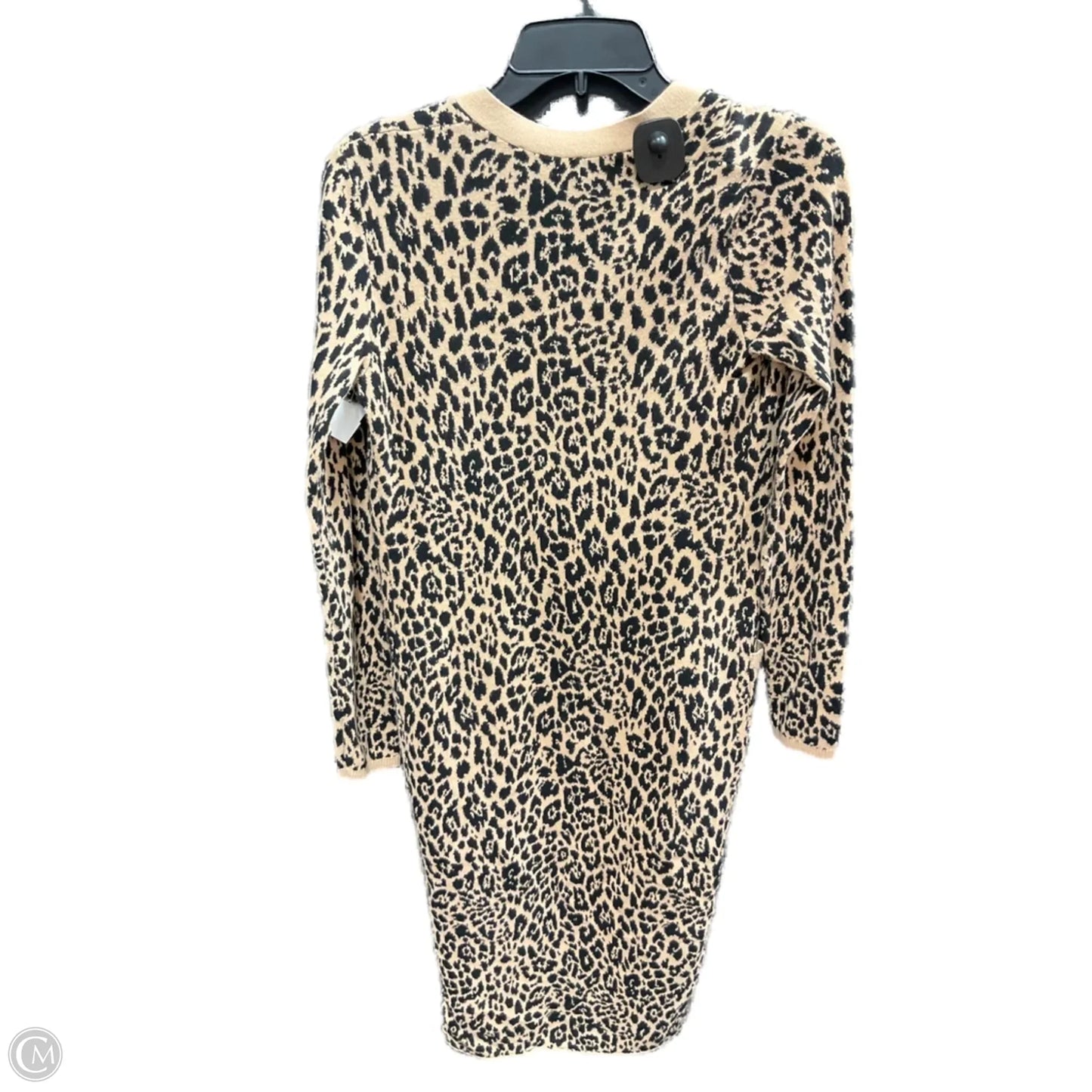 Sweater Cardigan By Express In Leopard Print, Size: Xs