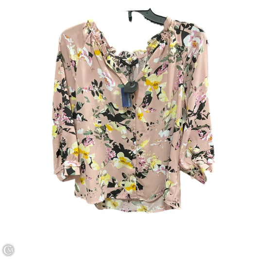 Top Long Sleeve By Adrianna Papell In Pink, Size: M