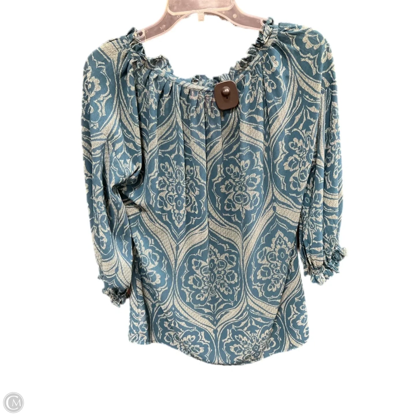 Top Long Sleeve By Joe Fresh In Teal, Size: M