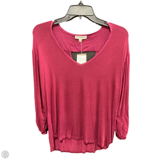 Top Long Sleeve By Pleione In Red, Size: S