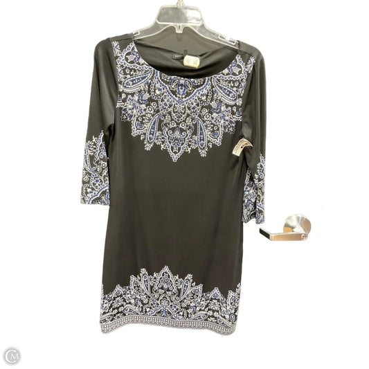 Dress Casual Midi By White House Black Market In Black & Blue, Size: S