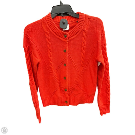 Sweater Cardigan By Cabi In Orange, Size: Xs