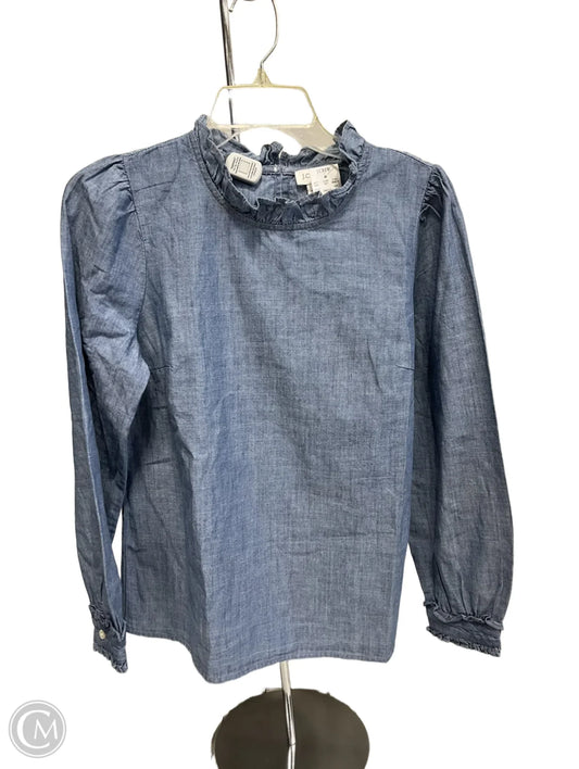 Top Long Sleeve By J. Crew In Blue, Size: S