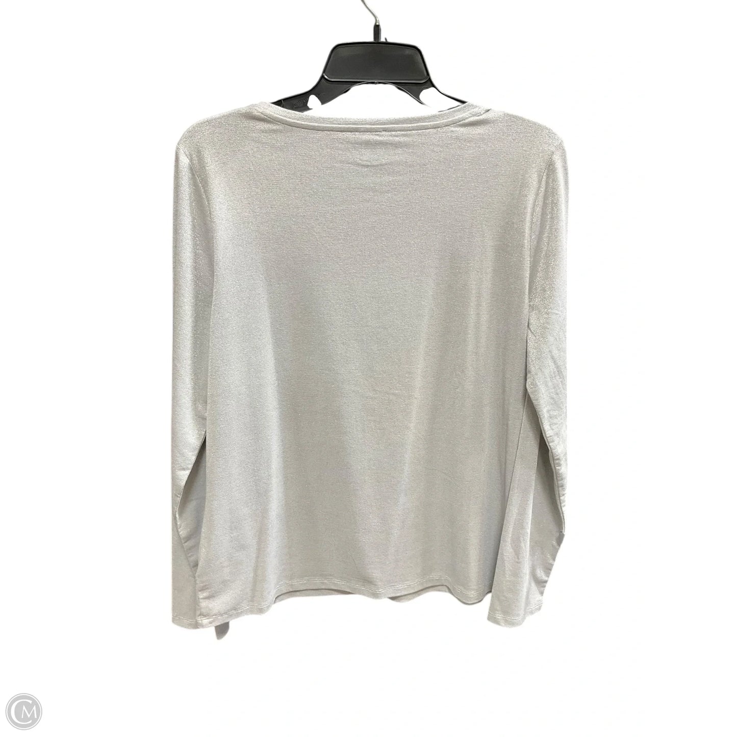 Top Long Sleeve By Talbots In Silver, Size: L