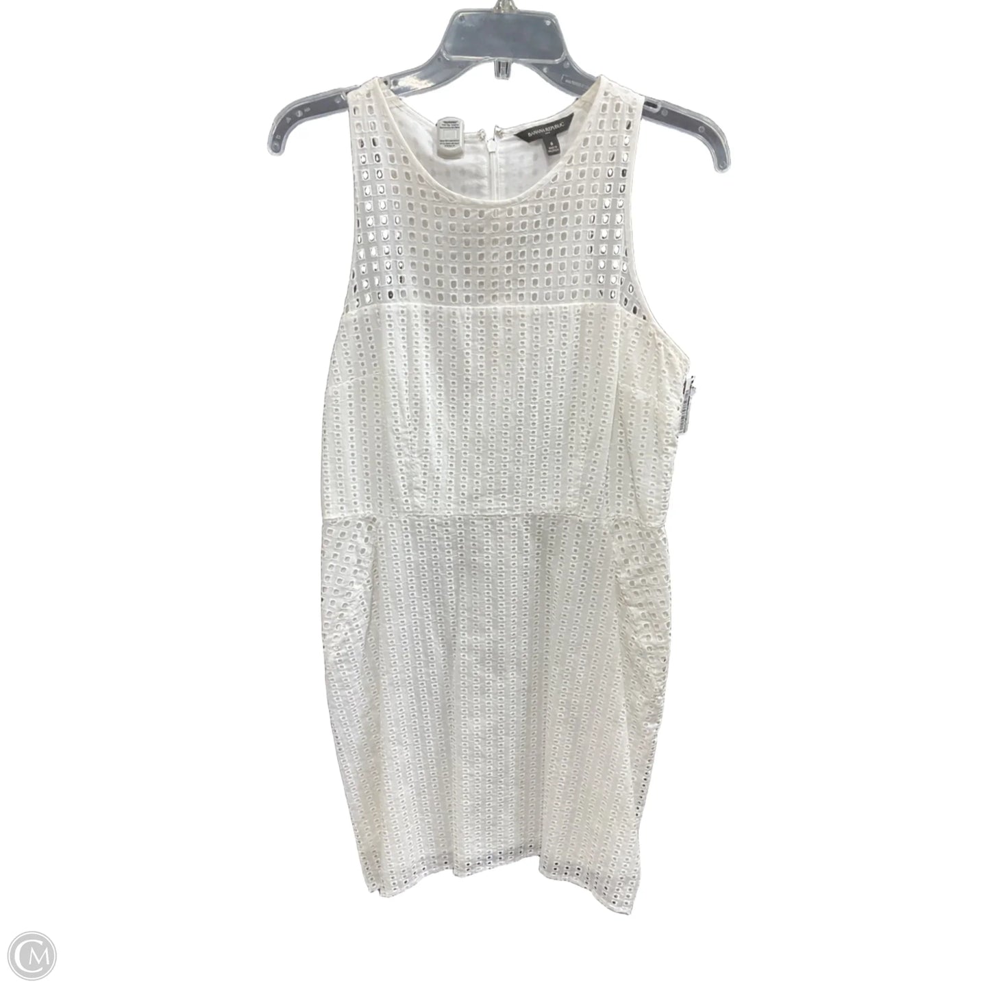 Dress Casual Midi By Banana Republic In Cream, Size: M