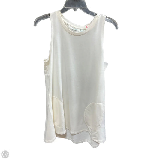 Top Sleeveless By Logo In Cream, Size: S
