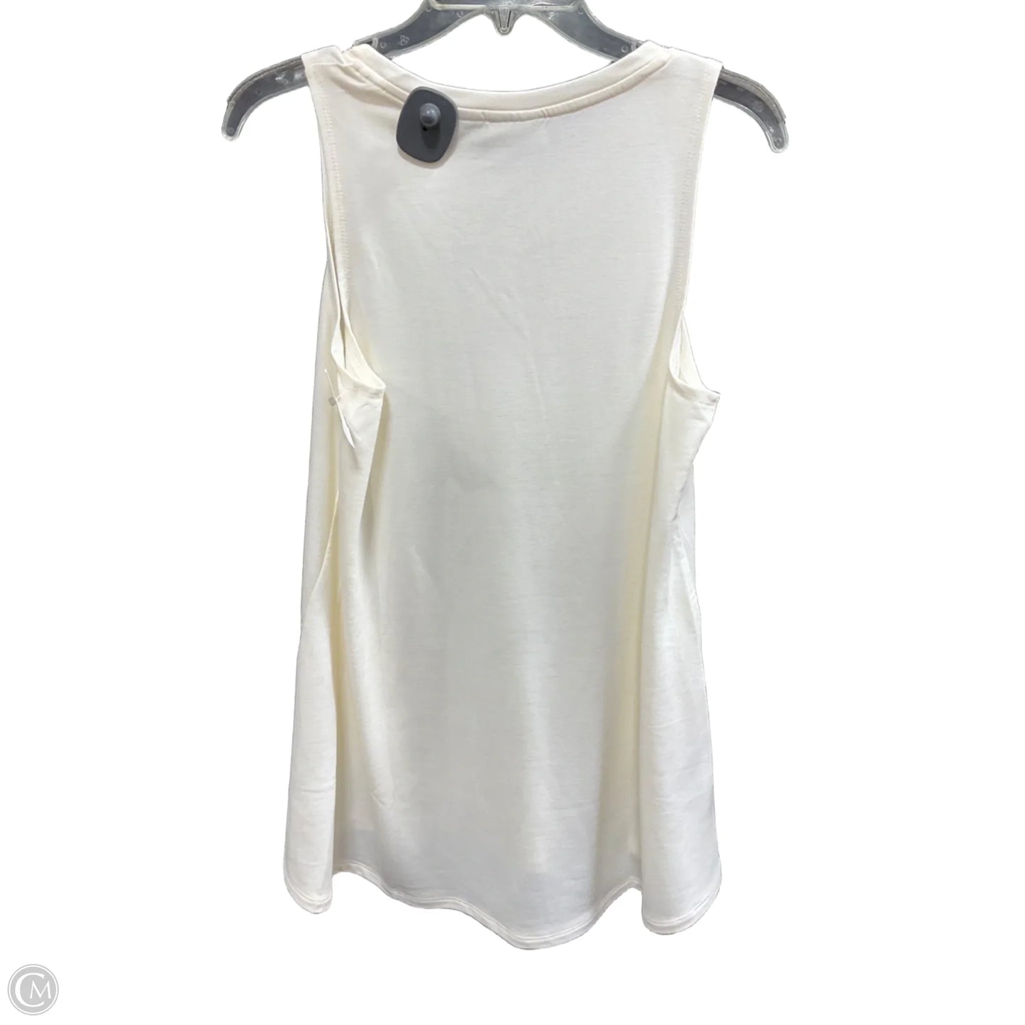 Top Sleeveless By Logo In Cream, Size: S