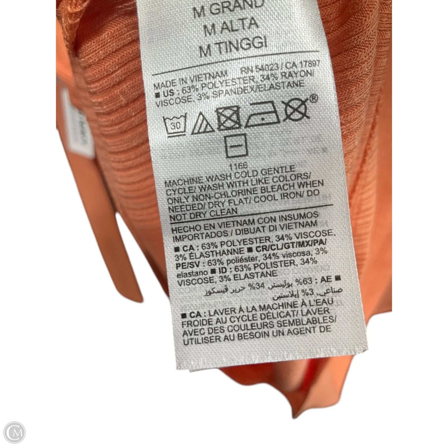 Top Long Sleeve By Old Navy In Orange, Size: M