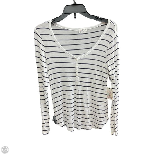 Top Long Sleeve By Clothes Mentor In Striped Pattern, Size: M